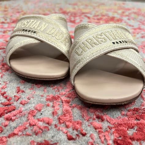 christian dior criss cross slides|Christian Dior slides price.